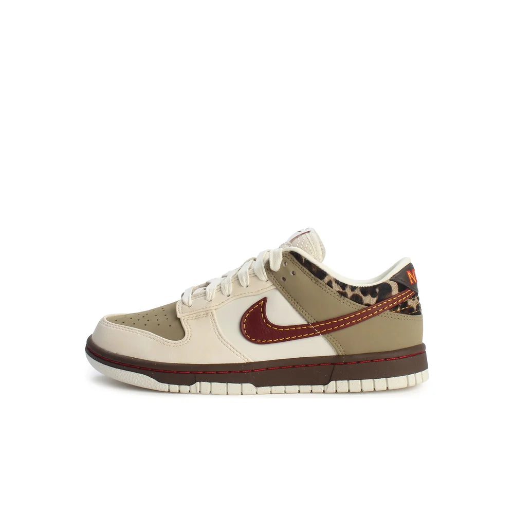 Nike Dunk Low Retro Khaki Team Red Pearl White