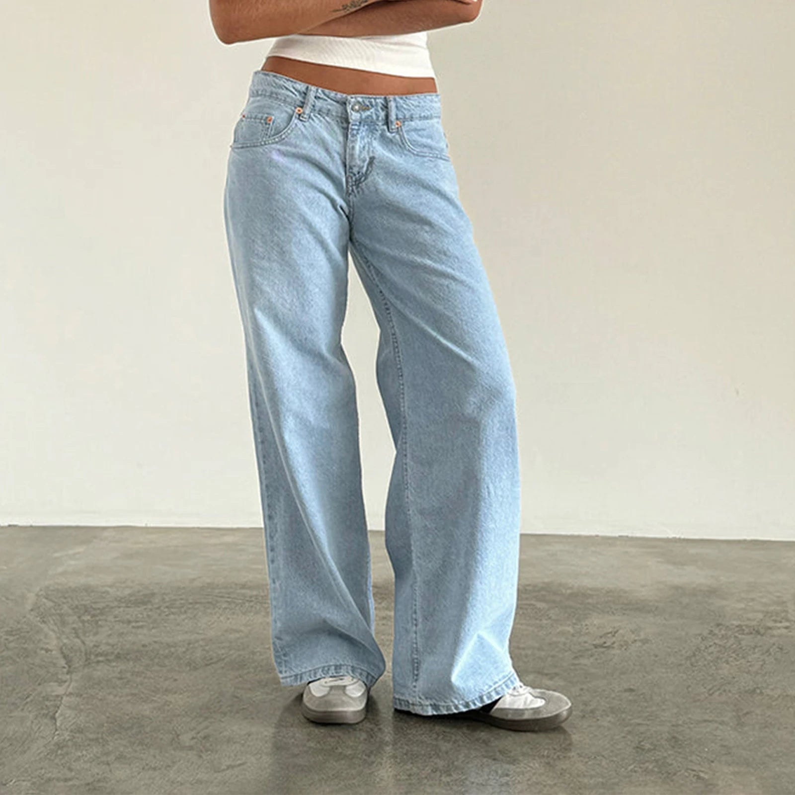Low Waist Straight Jeans